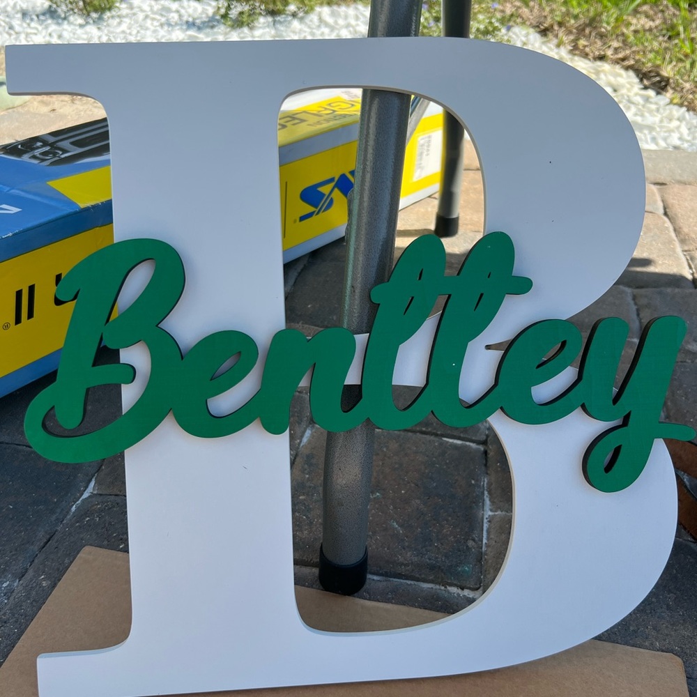 Wall decor for the name Bentley
